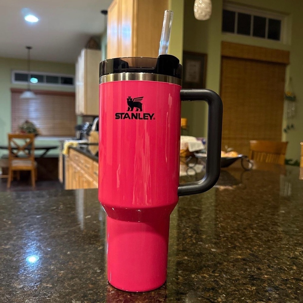 Stanley Electric Pink Tumbler with Handle